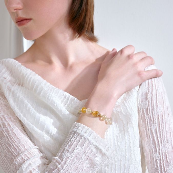 パワーストーン アクセサリー パワーストーン アクセサリー 天然水晶招財ブレスレット