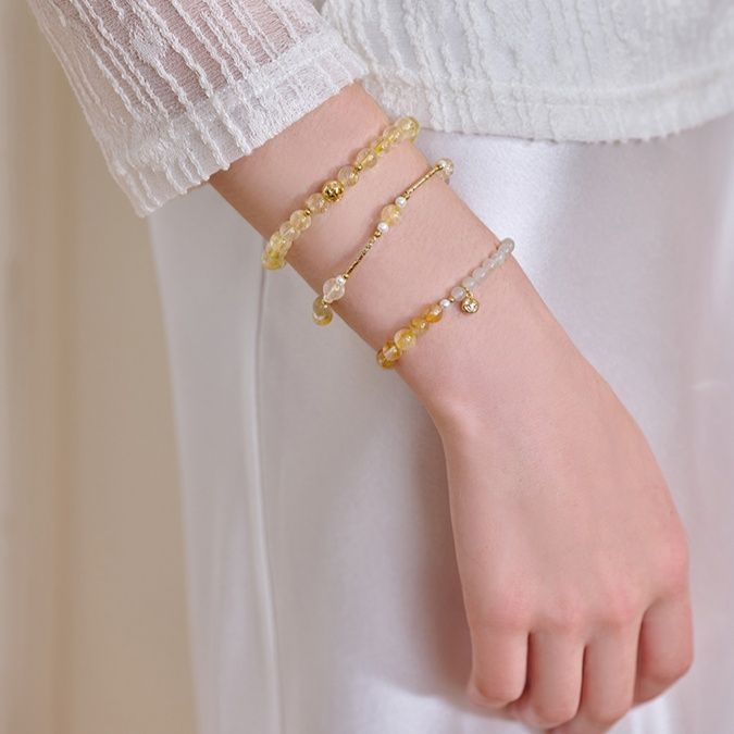 パワーストーン アクセサリー パワーストーン アクセサリー 天然水晶招財ブレスレット