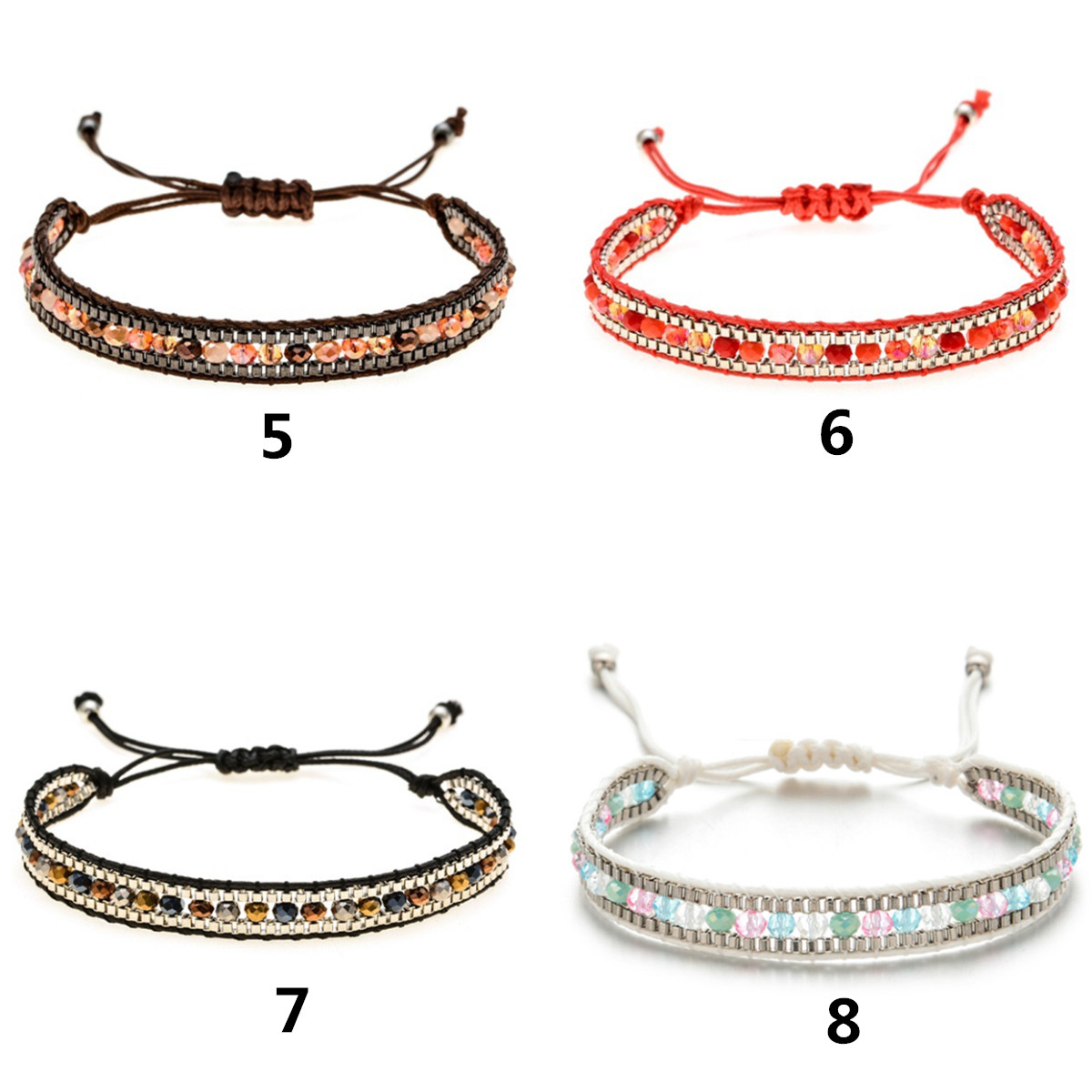 パワーストーン アクセサリー 天然石パワーストーンブレスレット調節可能巻き付けタイプ