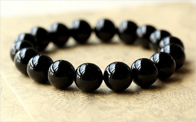 パワーストーン アクセサリー 天然黒瑪瑙ブレスレット 2025年新作 開運風水 男女兼用
