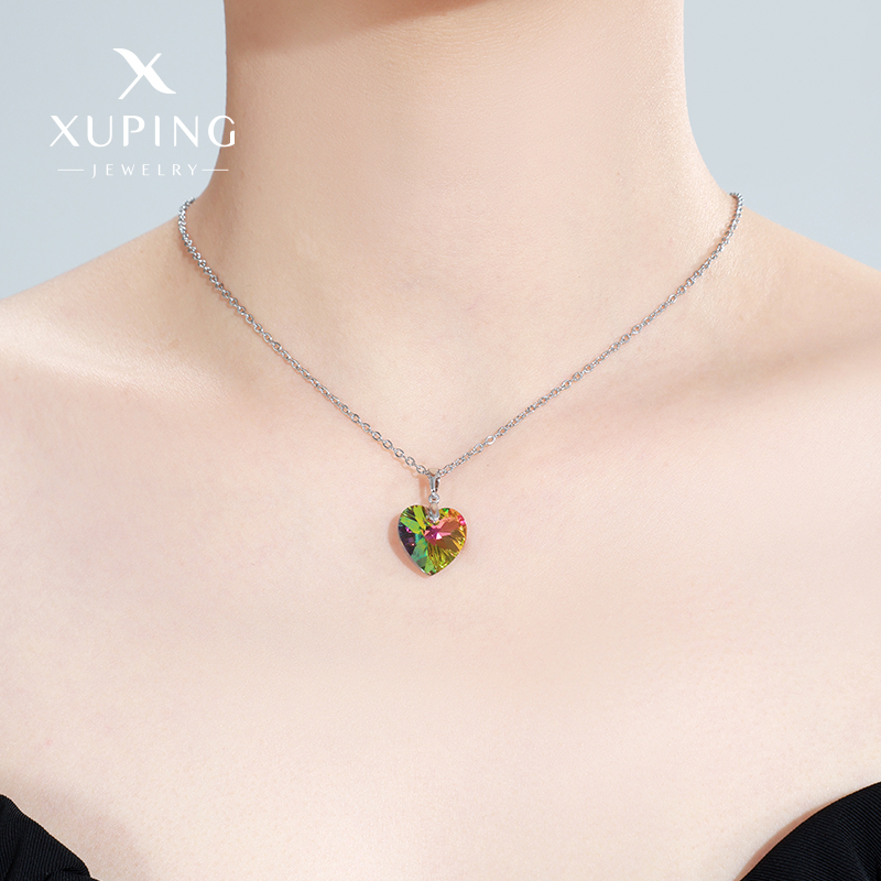 パワーストーン アクセサリー 心のきらめき クリスタルハート ネックレス