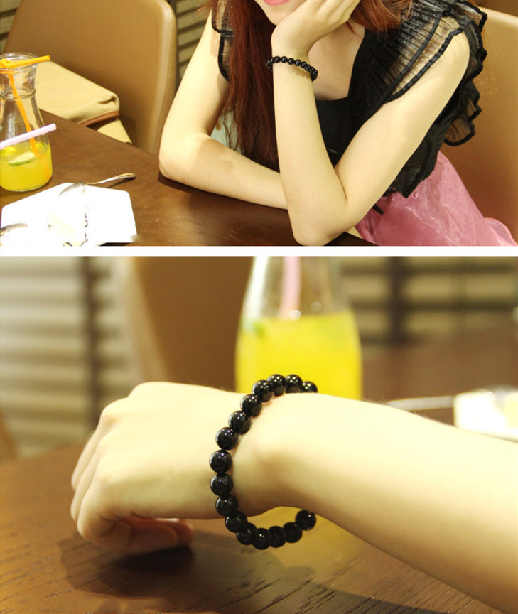 パワーストーン アクセサリー 天然黒瑪瑙ブレスレット 2025年新作 開運風水 男女兼用