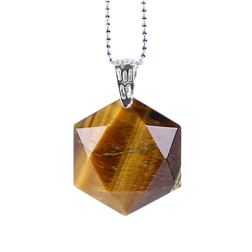 パワーストーン アクセサリー タイガーアイ ネックレス 六角形 厄除け お守り