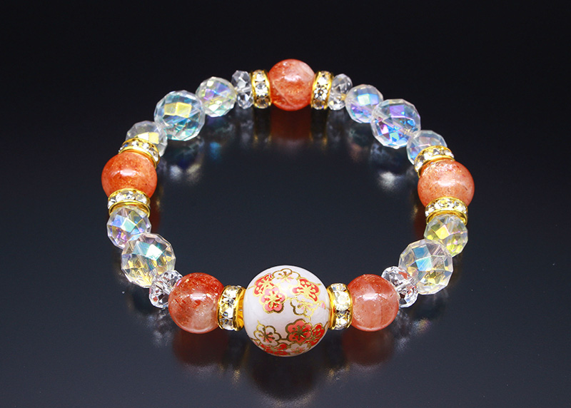 パワーストーン アクセサリー 梅花彩石ブレスレット 新春開運パワーストーン