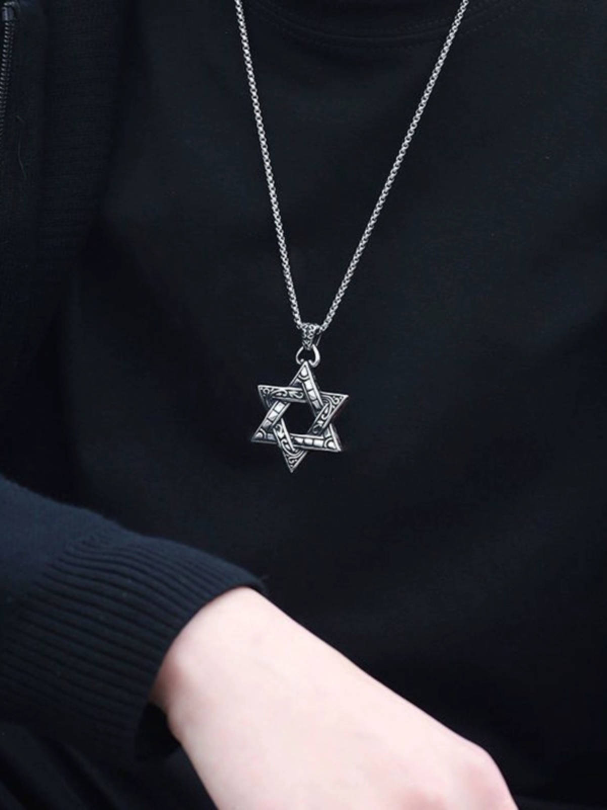 パワーストーン アクセサリー 神秘の六芒星 守護ネックレス