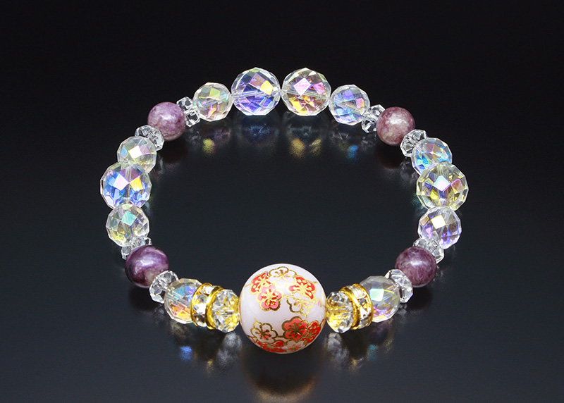 パワーストーン アクセサリー 梅花彩石ブレスレット 新春開運パワーストーン