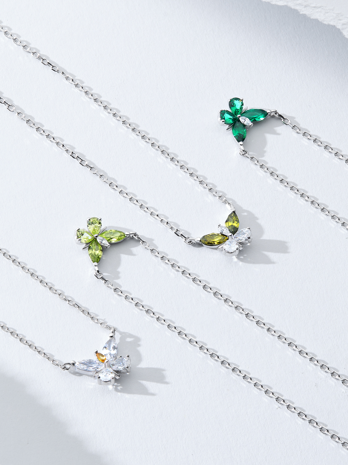 パワーストーン アクセサリー 蝶々の煌めき 宝石ネックレス