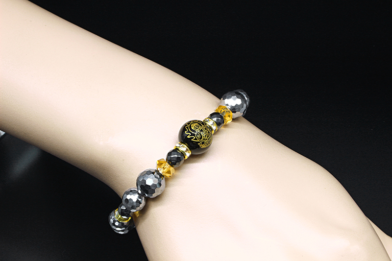 パワーストーン アクセサリー 薬師如来刻印ブレスレット健康運上昇パワーストーン