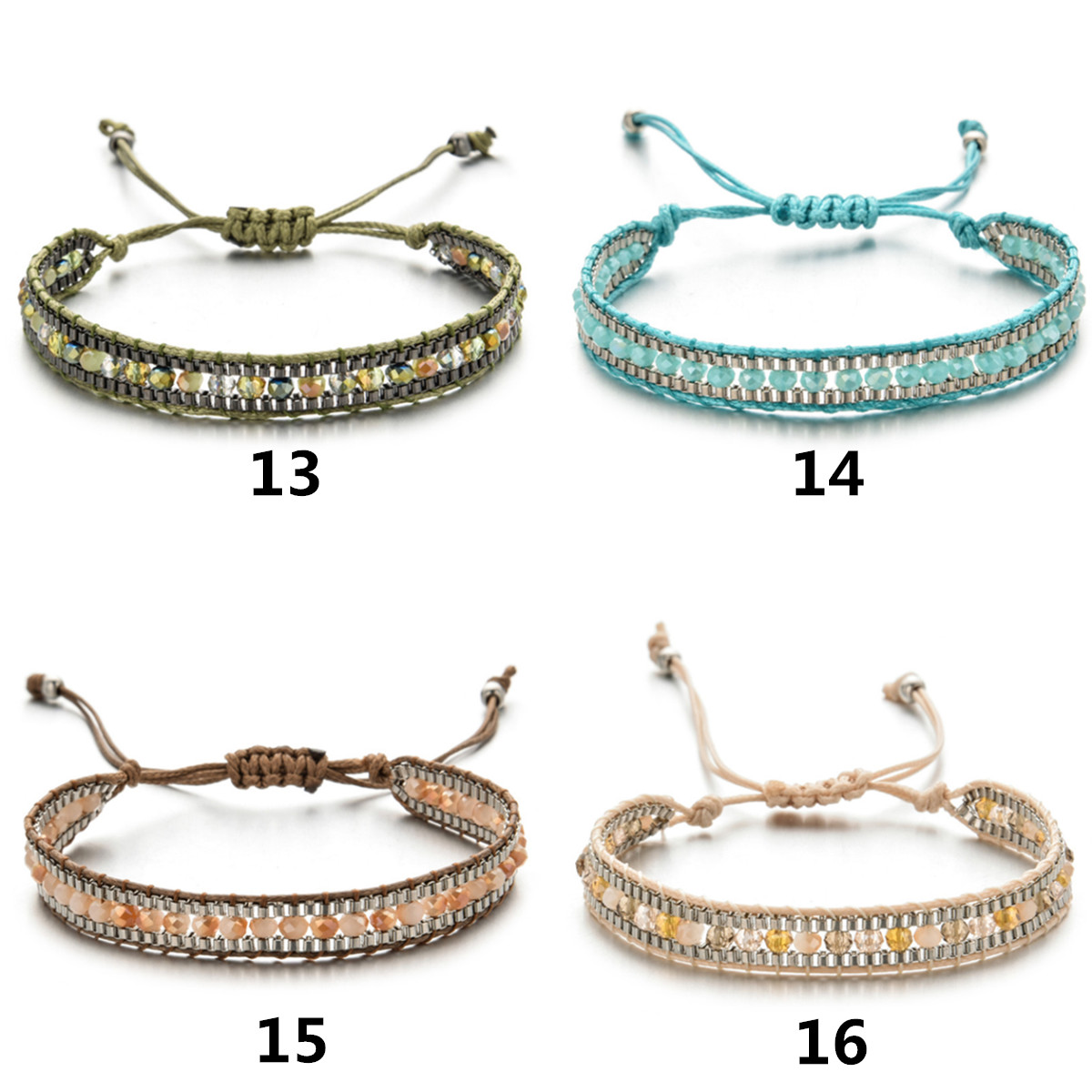 パワーストーン アクセサリー 天然石パワーストーンブレスレット調節可能巻き付けタイプ