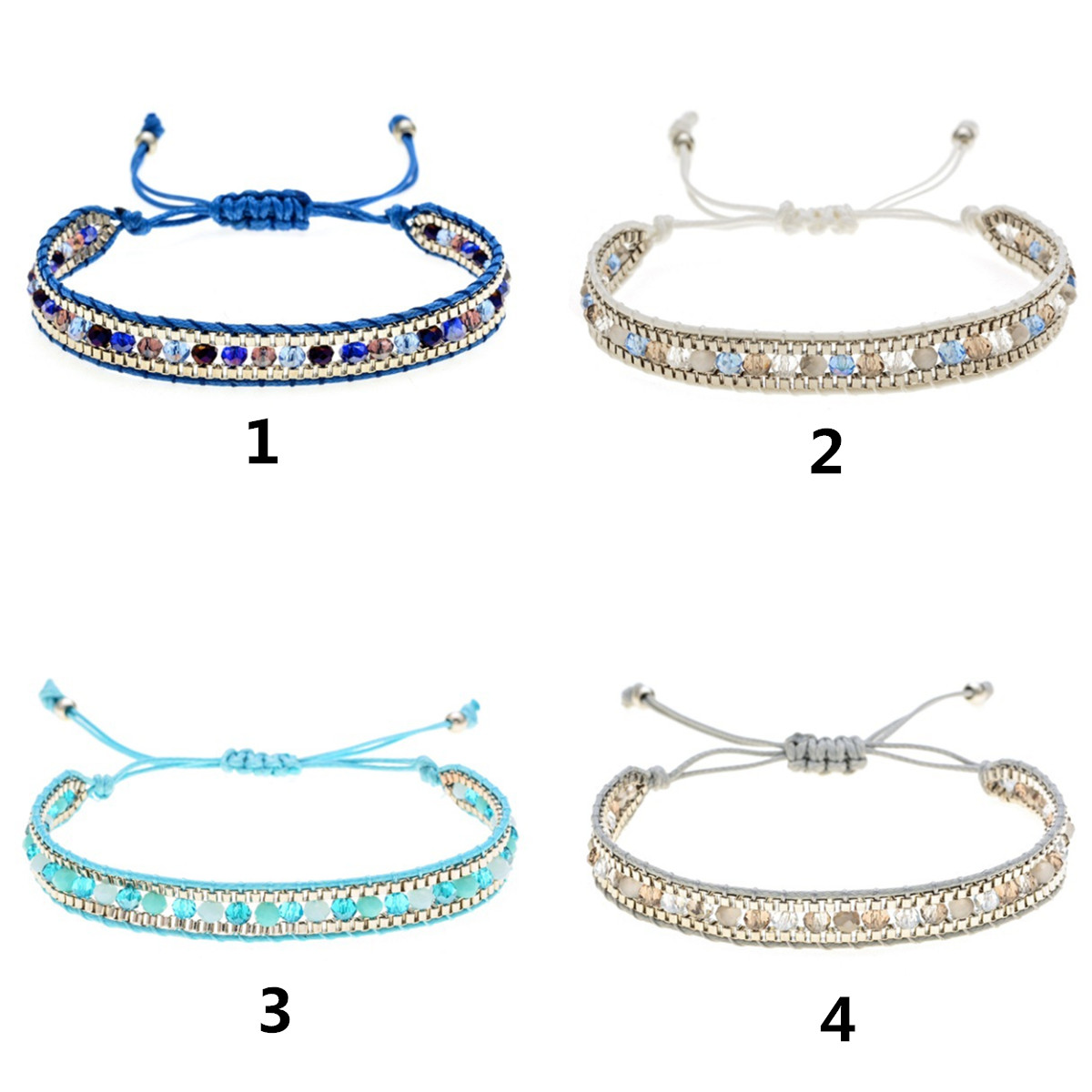 パワーストーン アクセサリー 天然石パワーストーンブレスレット調節可能巻き付けタイプ