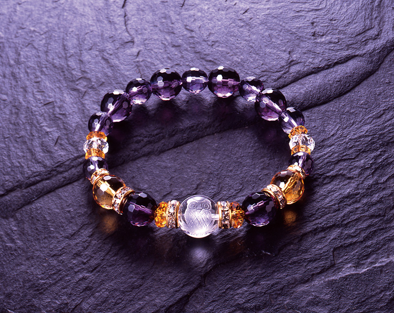 パワーストーン アクセサリー 金運財運アメジスト不苦労ブレスレット