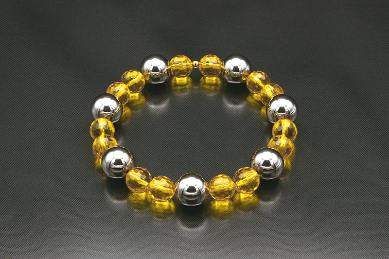 パワーストーン アクセサリー パチンコ必勝祈願黄水晶ブレスレット財運金運