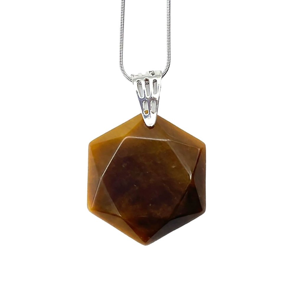 パワーストーン アクセサリー タイガーアイ ネックレス 六角形 厄除け お守り