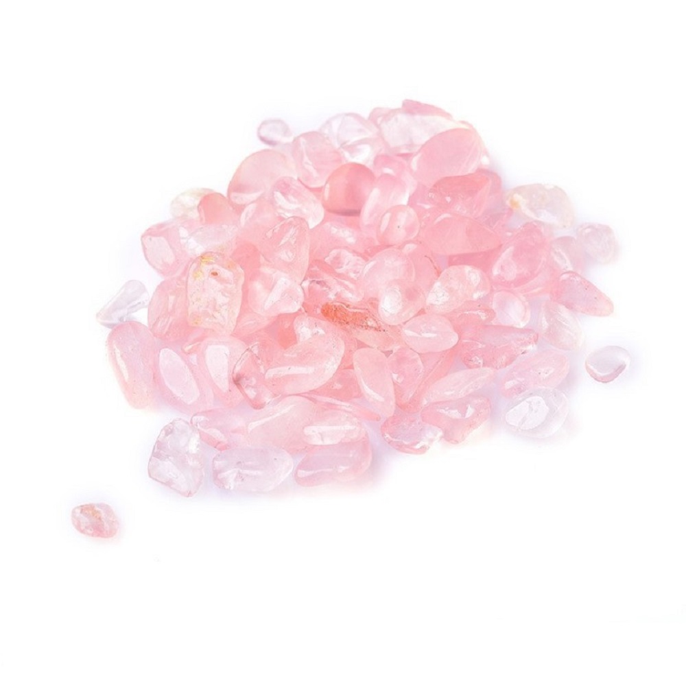 【２週間から～最大２か月待ち】風水数珠用ローズクォーツさざれ石天然ピンク　パワーストーン アクセサリー 　