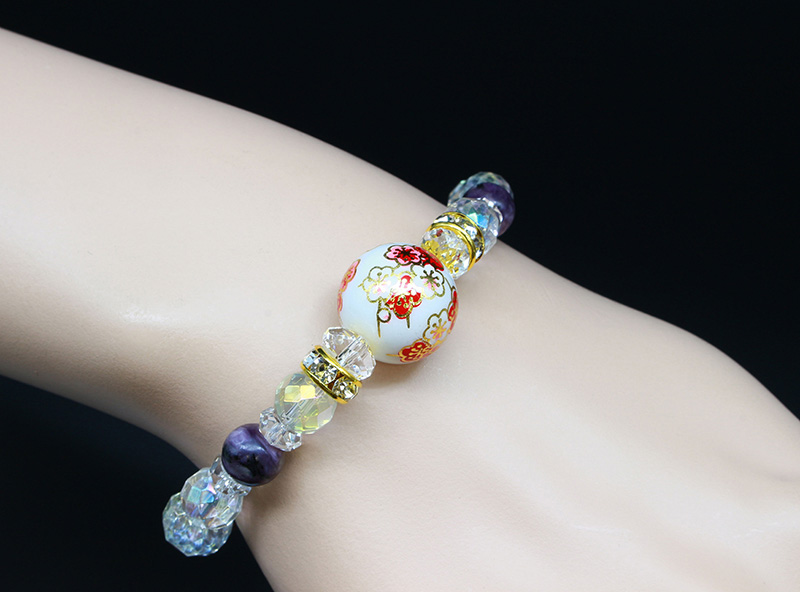 パワーストーン アクセサリー 梅花彩石ブレスレット 新春開運パワーストーン