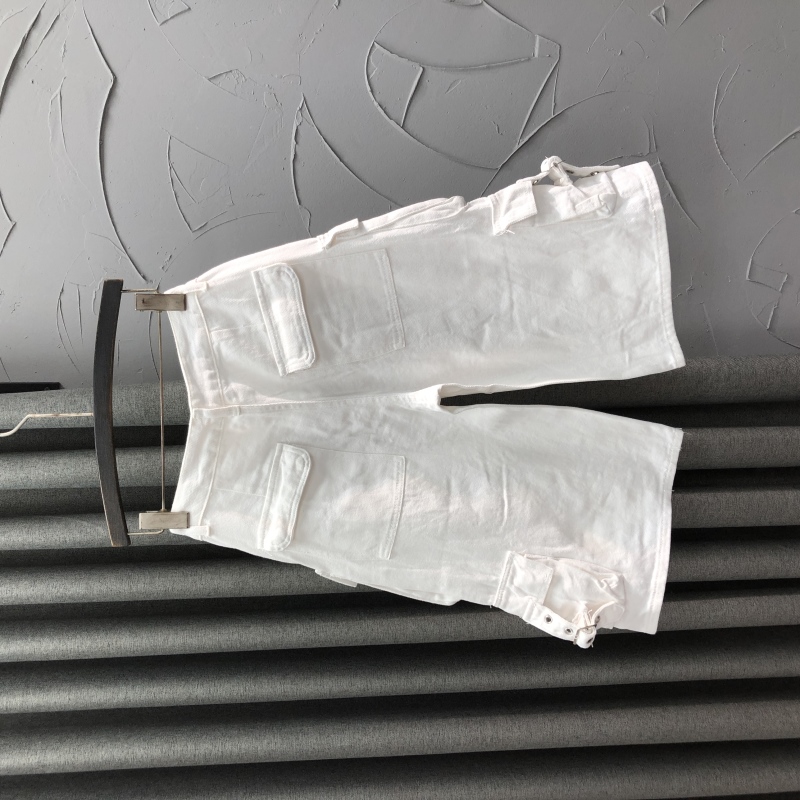 ストリートファッション ベルトアクセント多機能ポケットパンツ