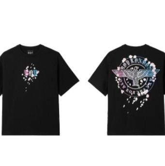 ストリートファッション 鷹翼ロゴペイント半袖シャツ