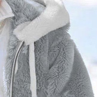 ストリートファッションパーカー もこもこボア素材ビッグシルエットジップアップパーカー