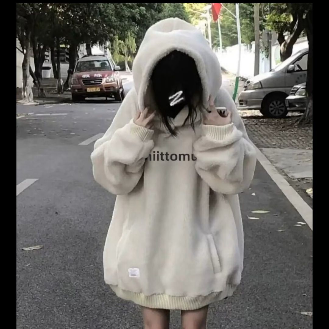 ストリートファッション ボリュームシルエットロゴ入り裏起毛 パーカー