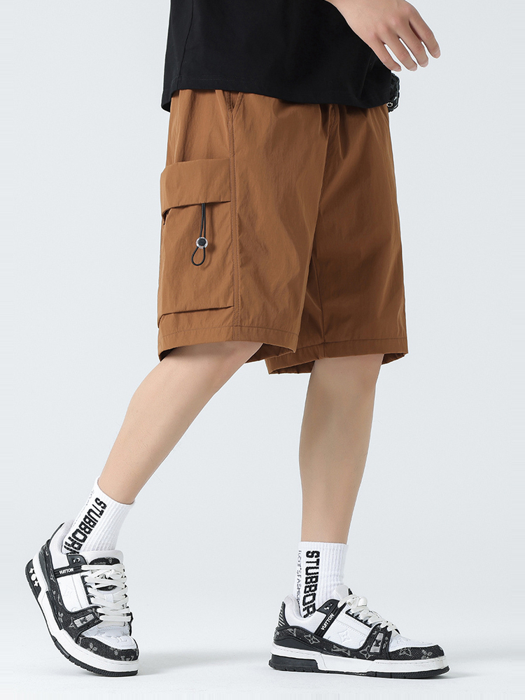 ストリートファッション ゆったりハーフ丈カーゴパンツ