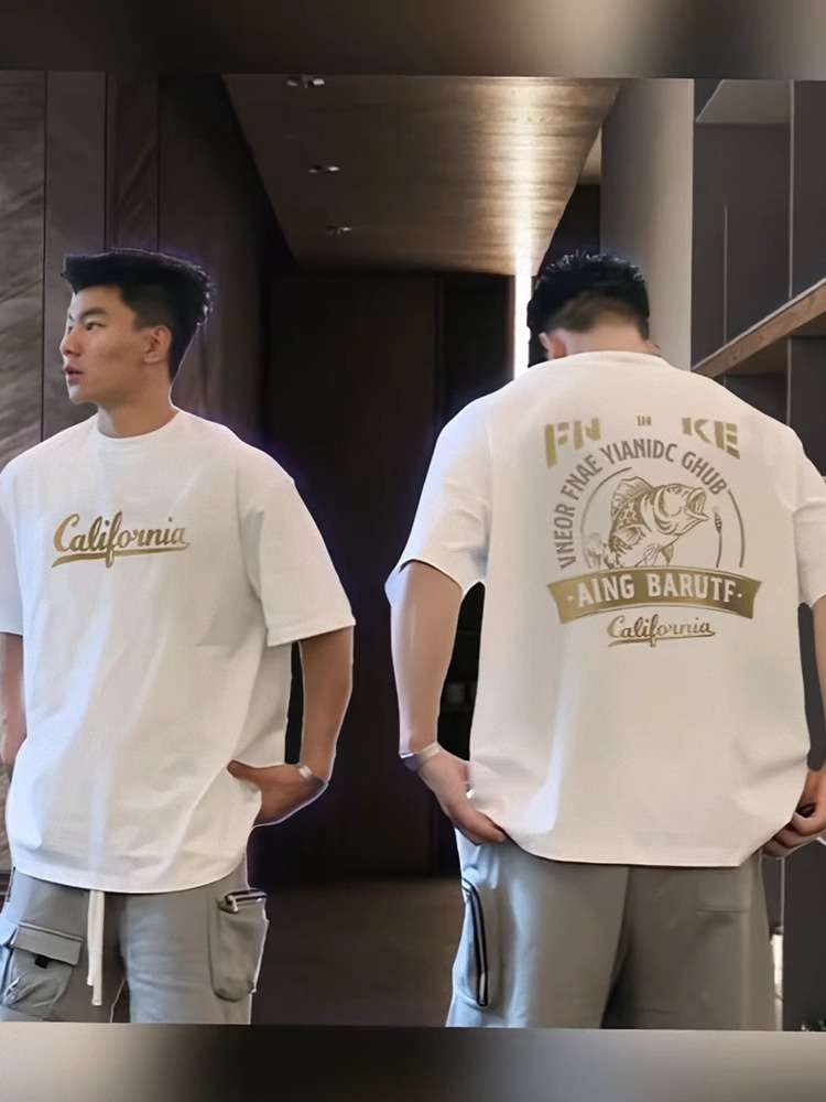 ストリートファッション カリフォルニア フィッシング Tシャツ