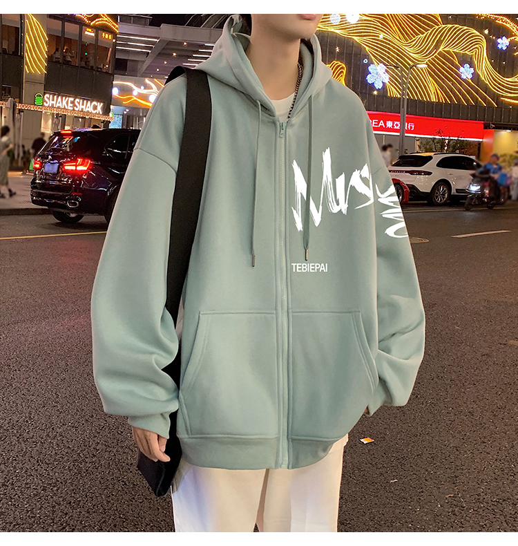 ストリートファッション アートライン ゆったりパーカー
