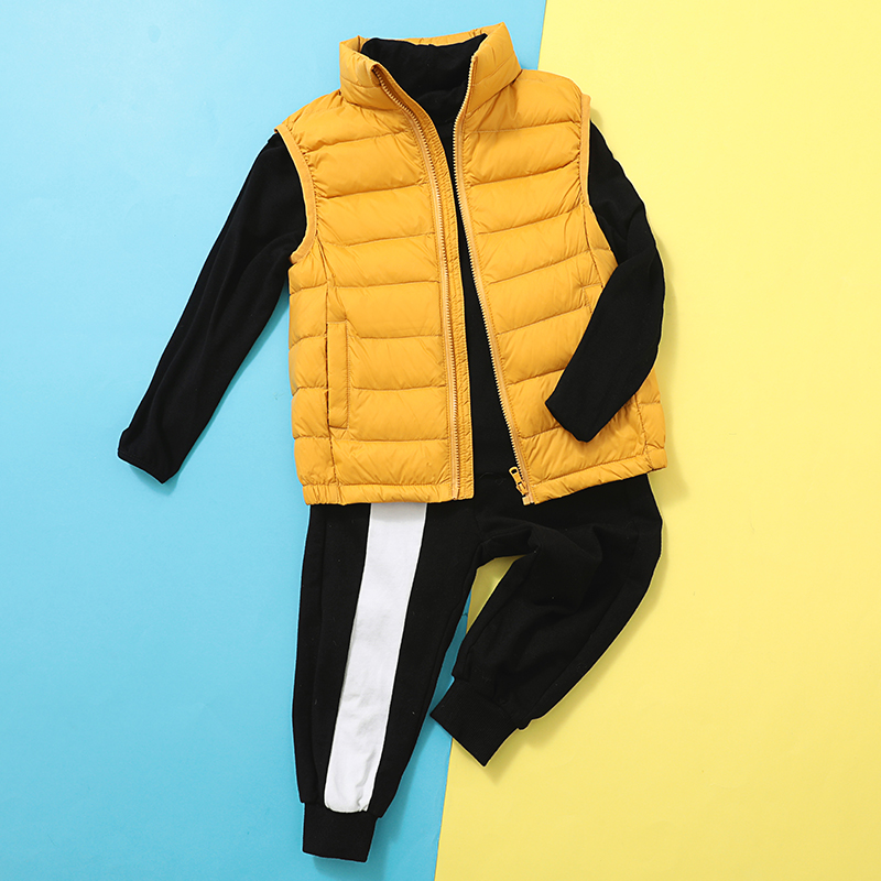 ストリートファッション 軽量中綿入りダウン風袖なしジャケット