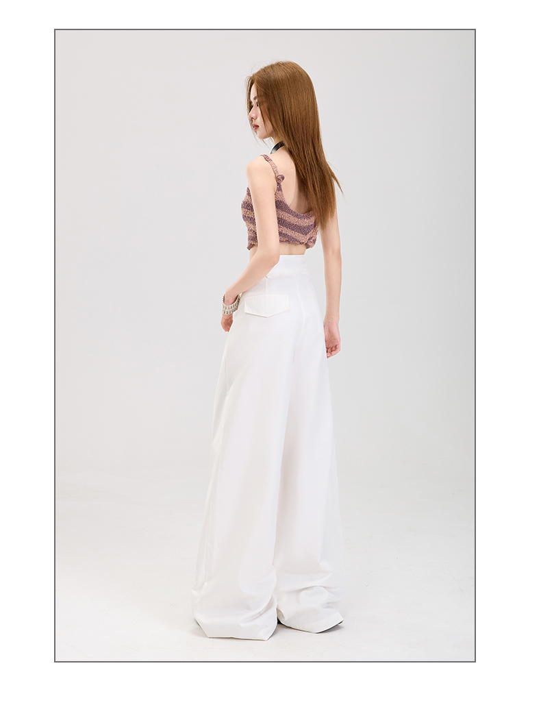 ストリートファッション ワイドシルエットデニムパンツ