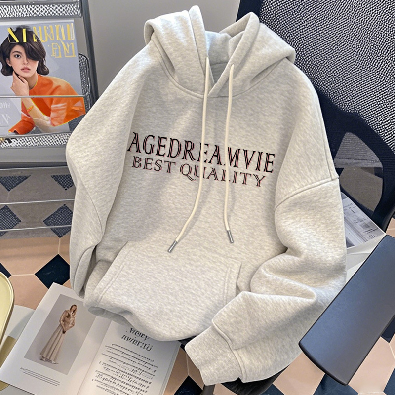 ストリートファッションパーカー 蝶々刺繍ロゴ入りプルオーバーフーディー