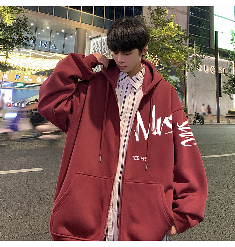ストリートファッション アートライン ゆったりパーカー