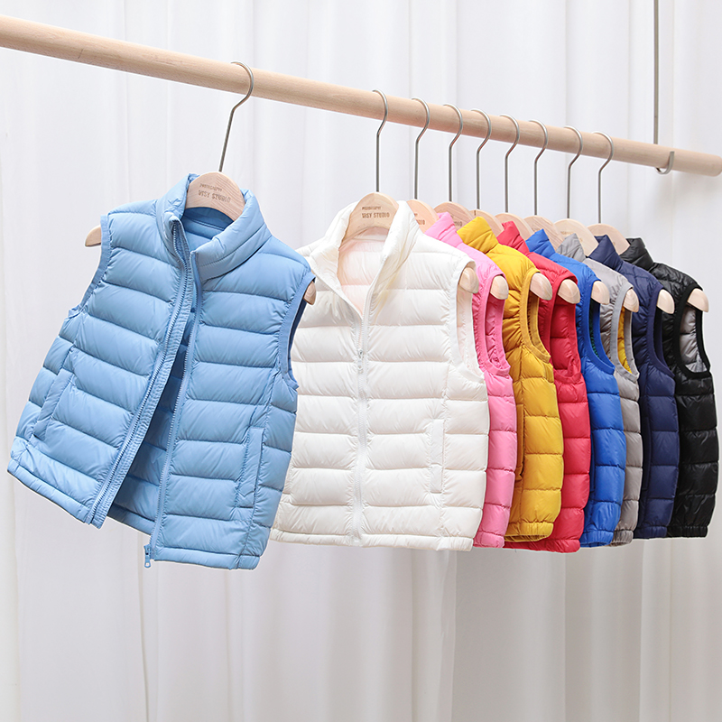 ストリートファッション 軽量中綿入りダウン風袖なしジャケット