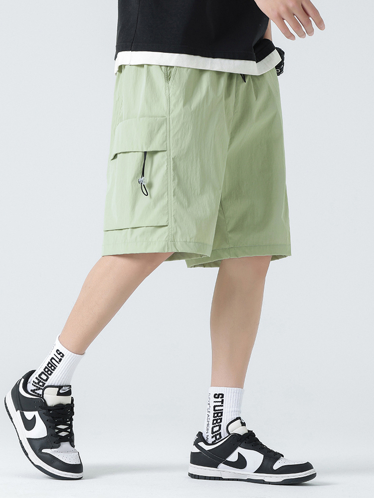 ストリートファッション ゆったりハーフ丈カーゴパンツ