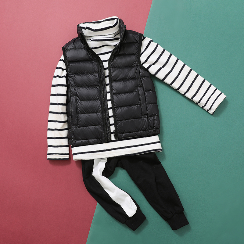 ストリートファッション 軽量中綿入りダウン風袖なしジャケット