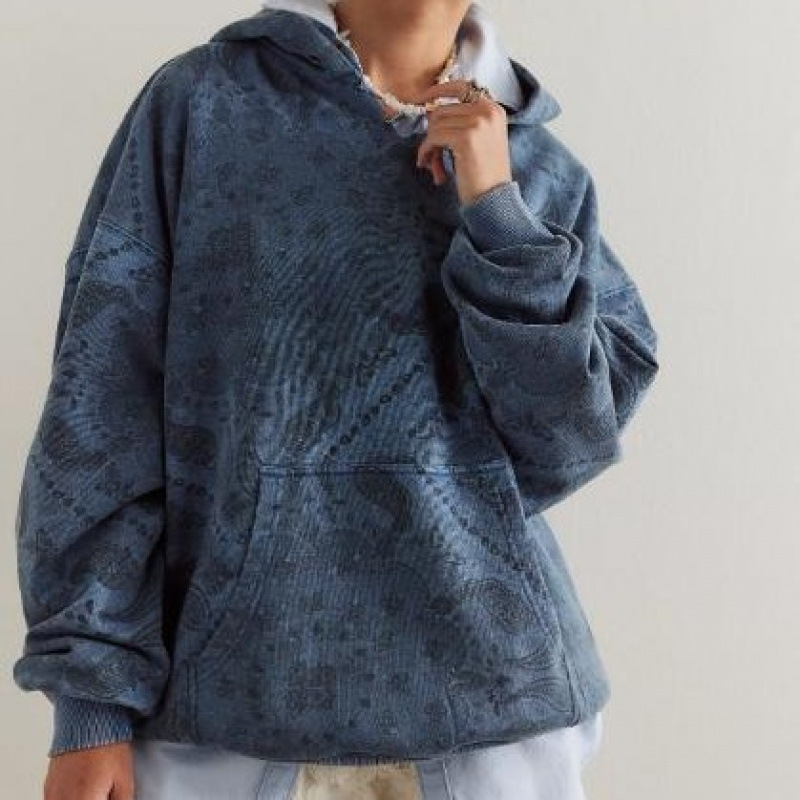 ストリートファッション エキゾチック花柄オーバーサイズ　パーカー