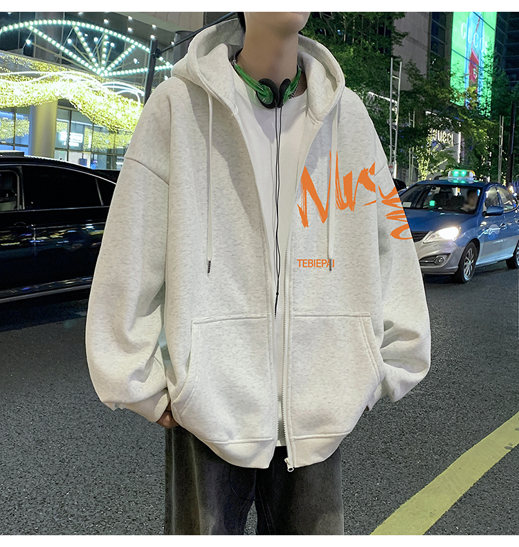 ストリートファッション アートライン ゆったりパーカー