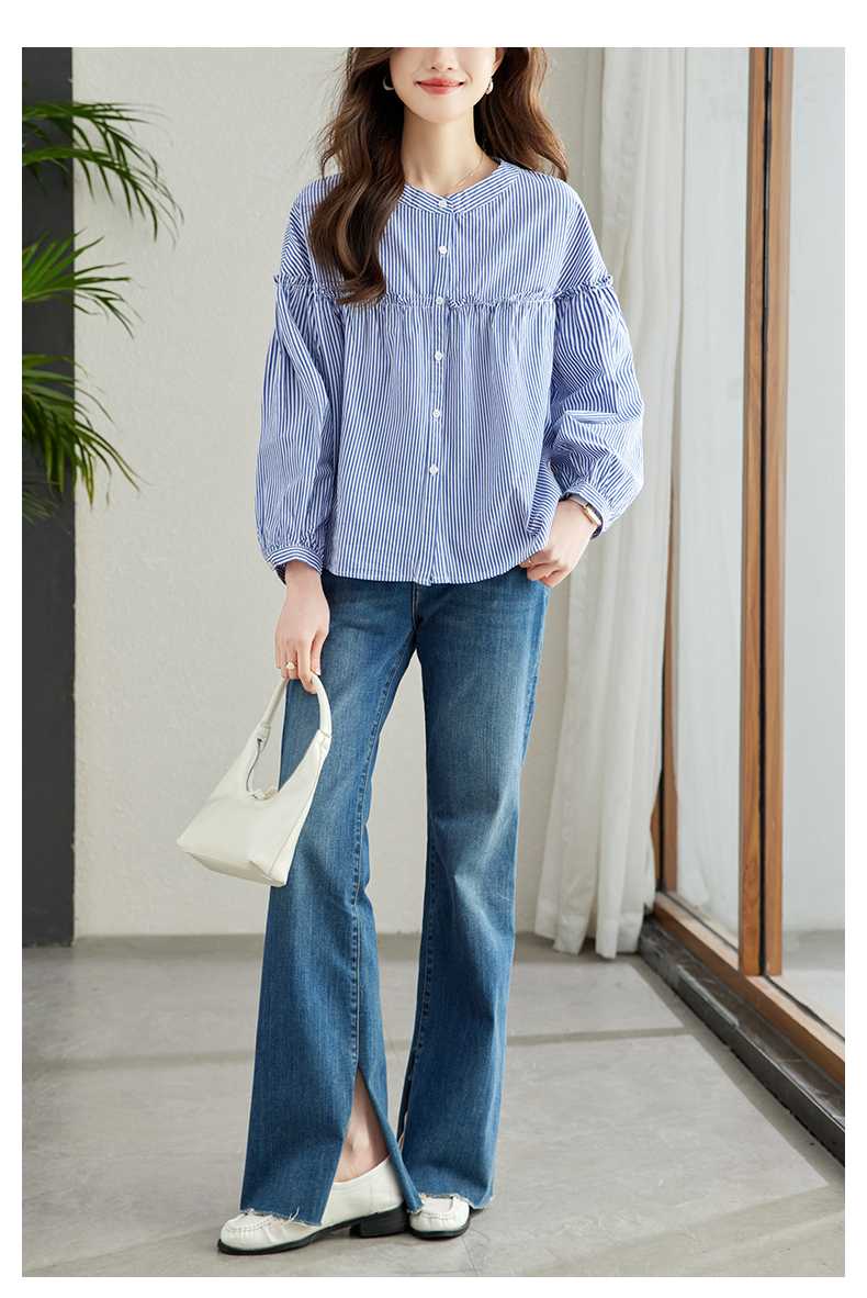 フリルとストライプで魅せる！おしゃれなブラウス5選