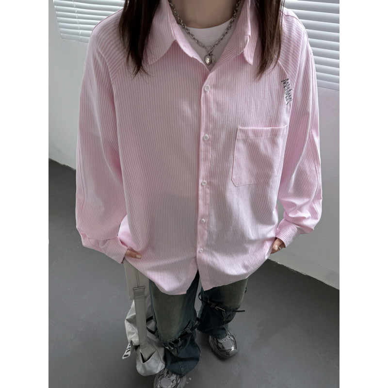ストライプシャツ ゆったりシルエット ストライプシャツ