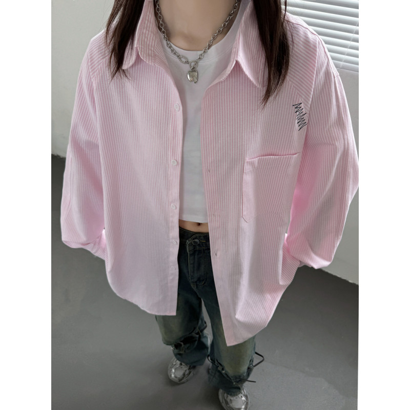 ストライプシャツ ゆったりシルエット ストライプシャツ