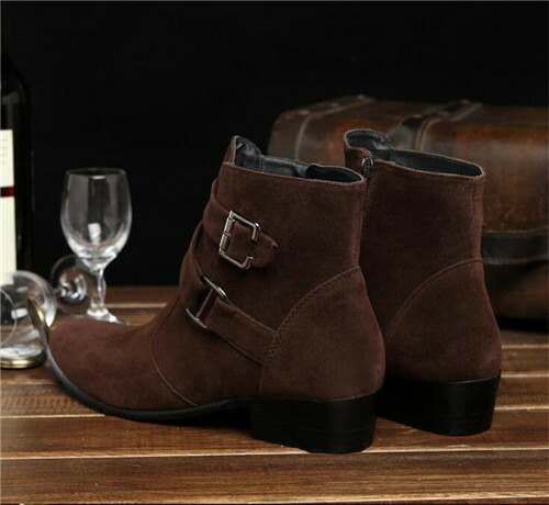 スエード靴 男性用スエード製ショートブーツ ビジネスシューズ