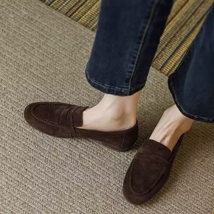 スエード靴 上質なスエード素材の快適履き心地ローファー