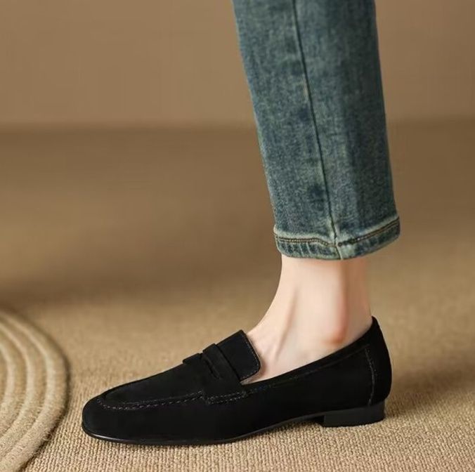 スエード靴 上質なスエード素材の快適履き心地ローファー