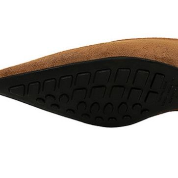 スエード靴 上品な尖がり爪先スエード素材フラットパンプス