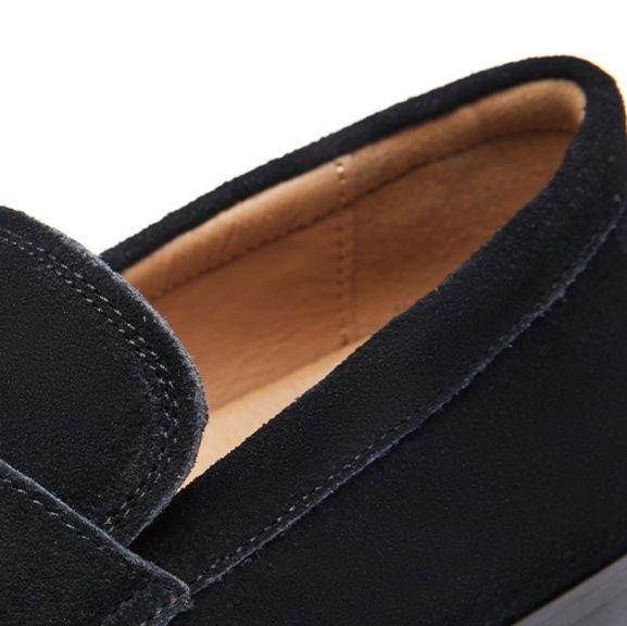 スエード靴 上質素材使用紳士用本革ペニーローファー