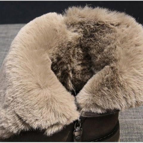 スエード靴 ふわふわファー付きスエード調ビジネスシューズ