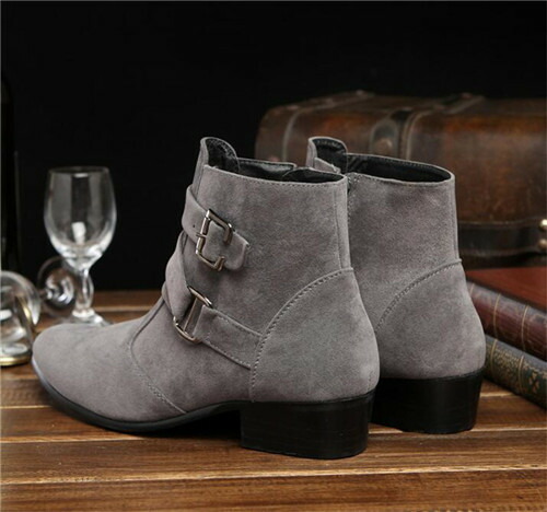 スエード靴 男性用スエード製ショートブーツ ビジネスシューズ