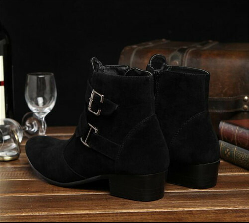 スエード靴 男性用スエード製ショートブーツ ビジネスシューズ