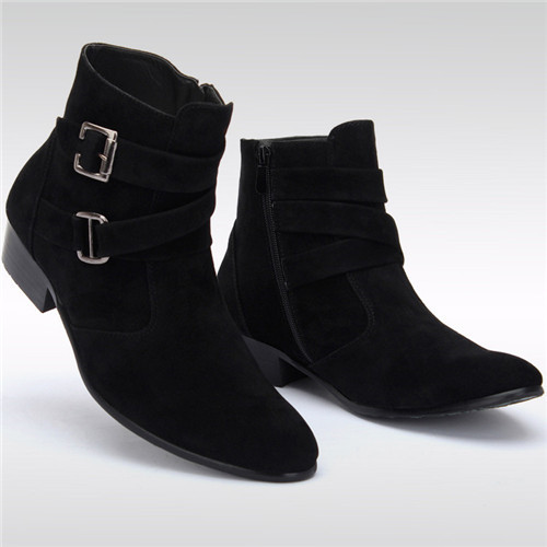 スエード靴 男性用スエード製ショートブーツ ビジネスシューズ