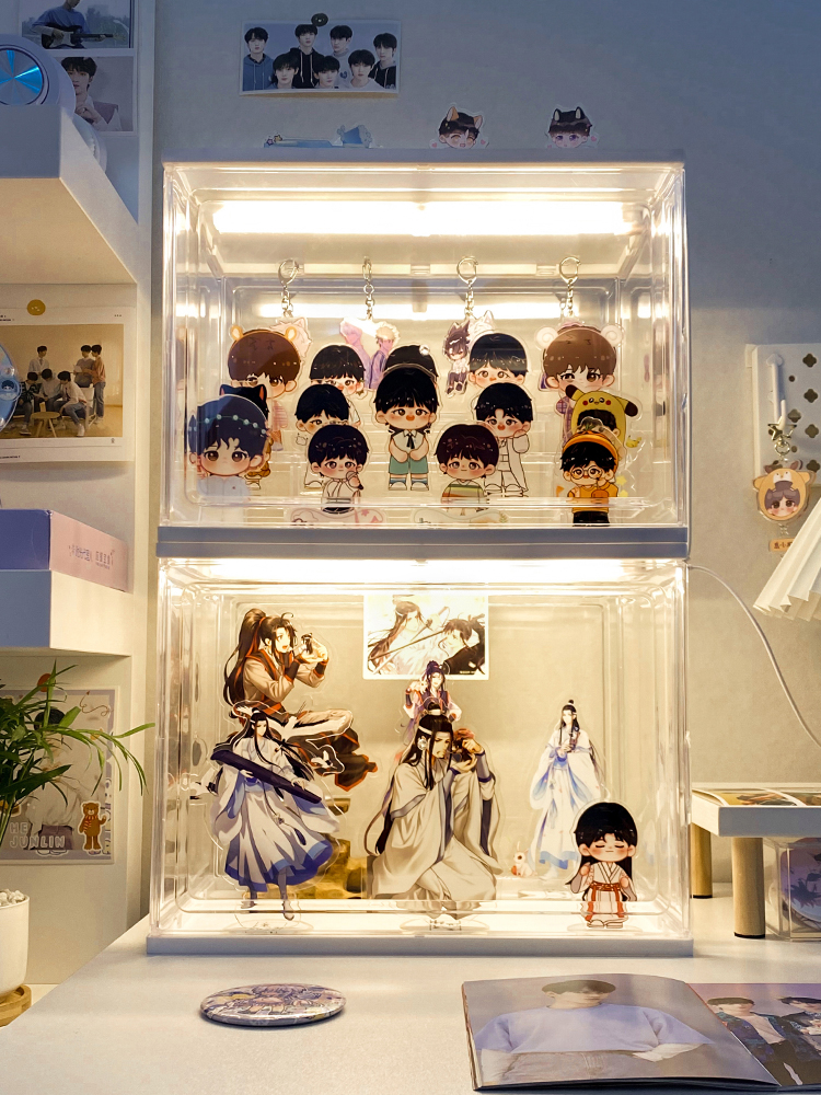 グッズ収納 透明二段式アクスタショーケース