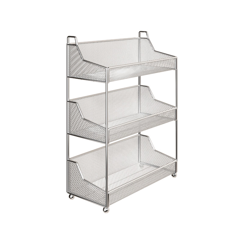 グッズ収納 三段式メッシュ棚化粧品整理ラック