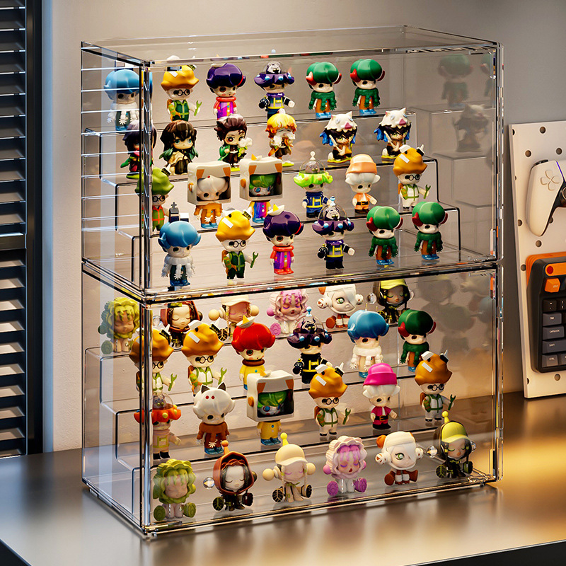グッズ収納 透明アクリル製多段式観覧型フィギュア収納ケース